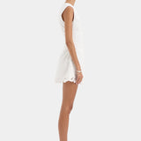 Klara Ruched Mini Dress - Ivory