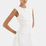 Klara Ruched Mini Dress - Ivory