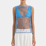 Kylie Halter Triangle Top - Electric Blue