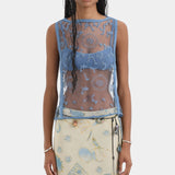 Leif Top - Sea Blue
