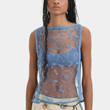 Leif Top - Sea Blue