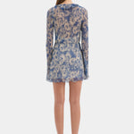 SIR. Lilia Ruffle Long Sleeve Mini Dress Daisy Meadow