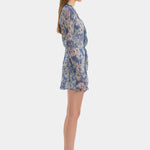SIR. Lilia Ruffle Long Sleeve Mini Dress Daisy Meadow