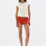 SIR. Yes SIR. Fitted Tee Ivory Yellow on model front