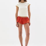 SIR. Yes SIR. Fitted Tee Ivory Yellow on model front
