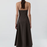 St. Agni Cami Dress in Wood – back view | Peggy Concept Store
