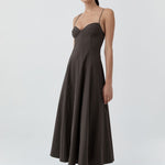 St. Agni Cami Dress in Wood – detail view | Peggy Concept Store