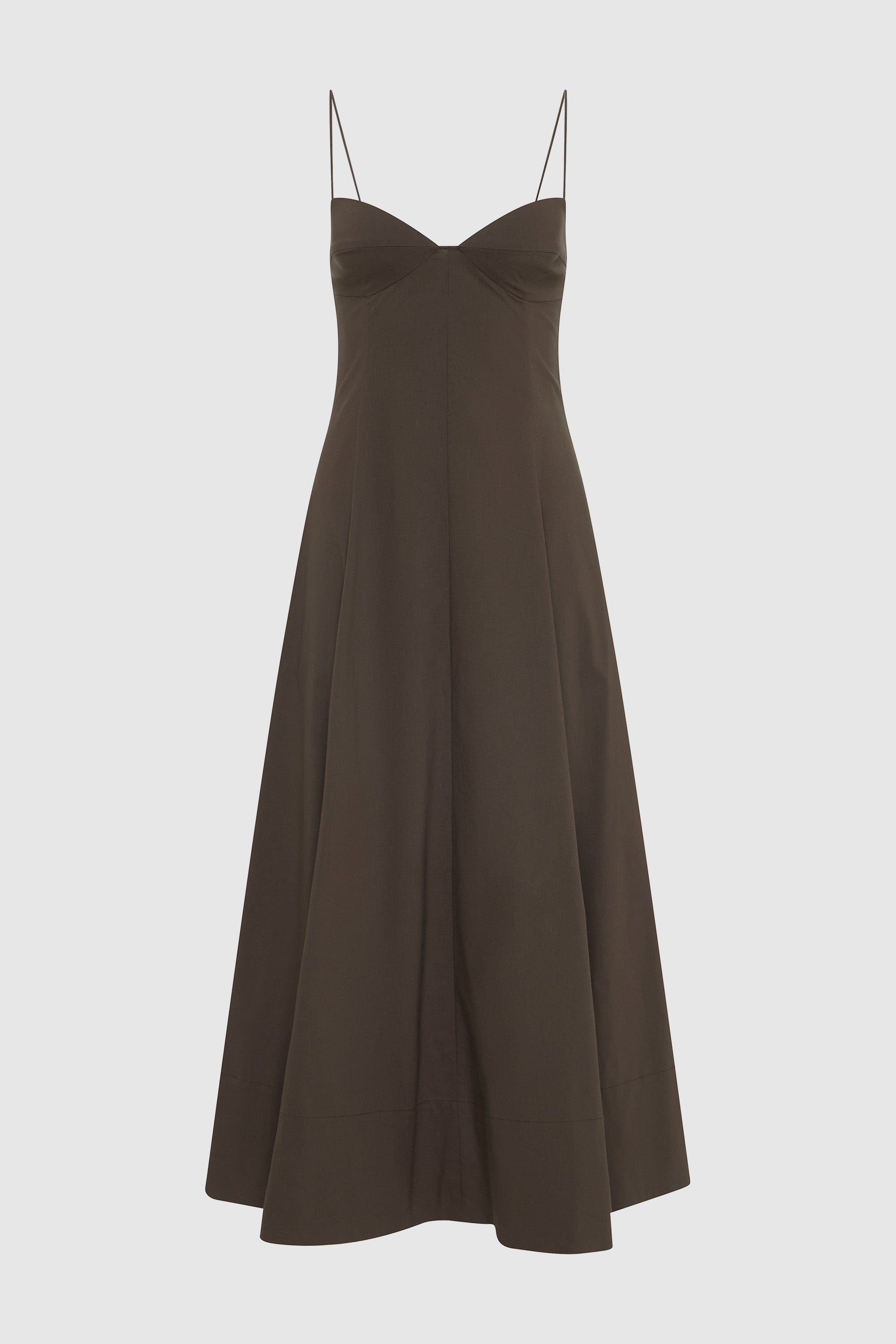St. Agni Cami Dress in Wood – flat lay product shot | Peggy Concept Store