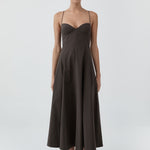 St. Agni Cami Dress in Wood – front view | Peggy Concept Store