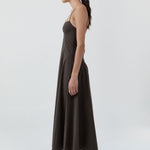 St. Agni Cami Dress in Wood – side view | Peggy Concept Store