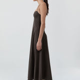 St. Agni Cami Dress in Wood – side view | Peggy Concept Store