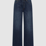 St. Agni Classic Mid Rise Jeans in Dark Indigo – flat lay product shot | Peggy Concept Store