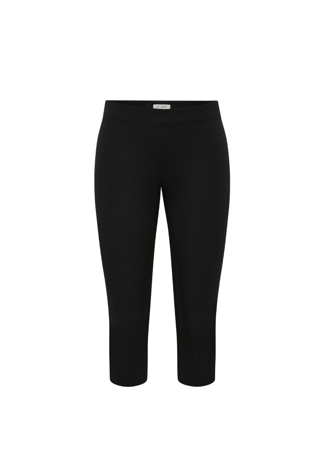 St. Agni Compact Cotton Capri Pants Black