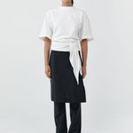 St Agni Cotton Jersey Split Back Tee Off White