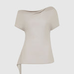 St Agni Fine Jersey Off Shoulder Top Soft Ash