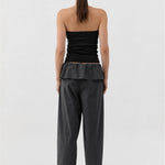 St. Agni Organic Cotton 90s Strapless Top Jet Black