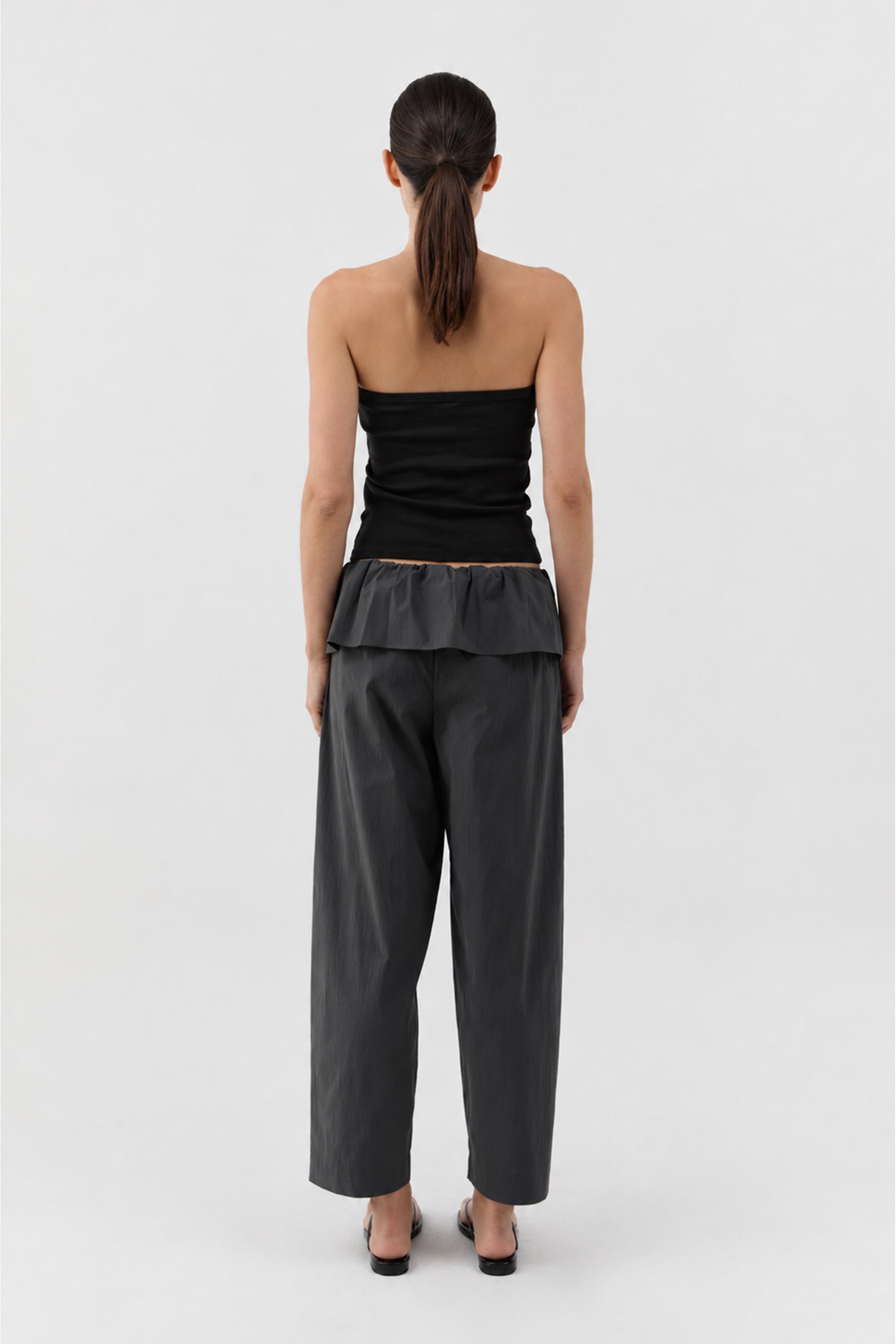 St. Agni Organic Cotton 90s Strapless Top Jet Black
