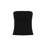St. Agni Organic Cotton 90s Strapless Top Jet Black