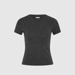 St. Agni Organic Cotton Baby Tee in Charcoal Melange – flat lay product shot | Peggy Concept Store