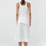 St. Agni Organic Cotton Racer Singlet in White – back view | Peggy Concept Store
