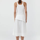St. Agni Organic Cotton Racer Singlet in White – back view | Peggy Concept Store