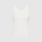 St. Agni Organic Cotton Racer Singlet in White – flat lay product shot | Peggy Concept Store