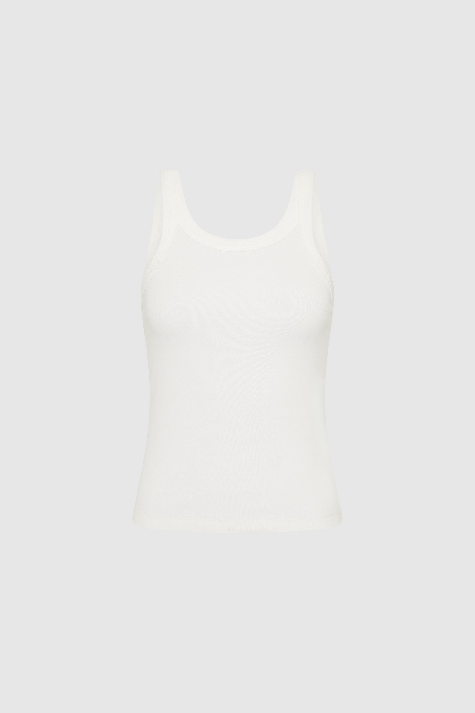 St. Agni Organic Cotton Racer Singlet in White – flat lay product shot | Peggy Concept Store