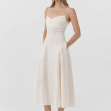 St. Agni Panelled Bustier Dress Talco