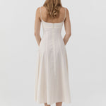 St. Agni Panelled Bustier Dress Talco
