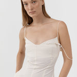 St. Agni Panelled Bustier Dress Talco