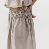 St. Agni Paper Taffeta Drawstring Skirt Fog