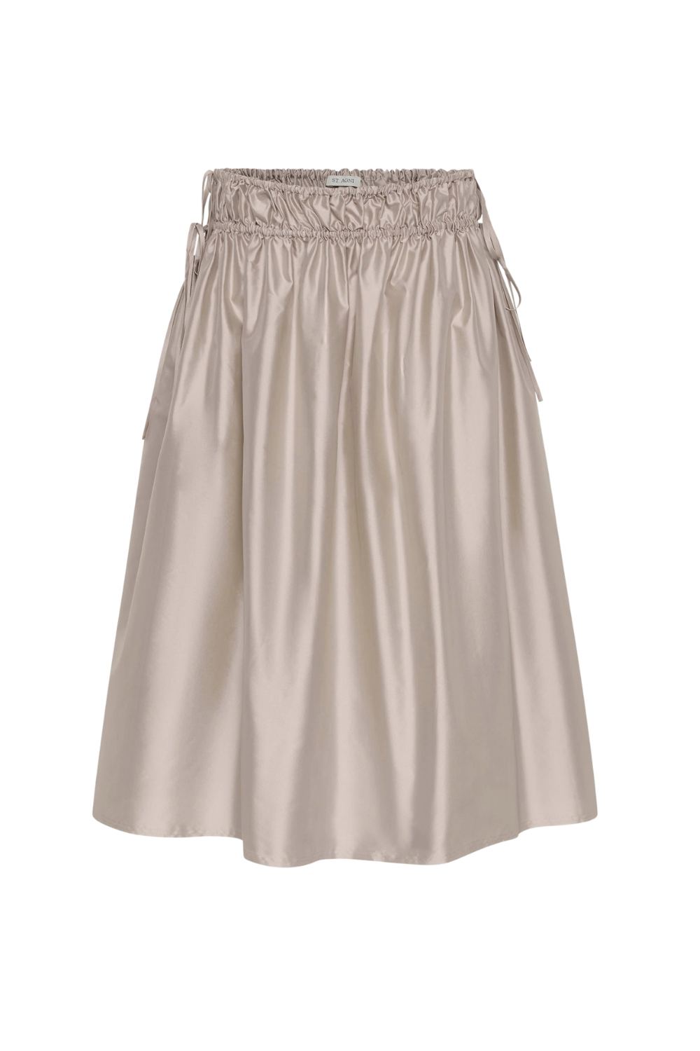 St. Agni Paper Taffeta Drawstring Skirt Fog
