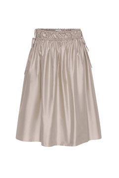 St. Agni Paper Taffeta Drawstring Skirt Fog