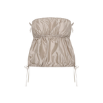 St. Agni Paper Taffeta Strapless Drawstring Top Fog