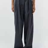 St Agni Relaxed Pleat Pants Iron Glaze