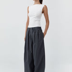 St Agni Relaxed Pleat Pants Iron Glaze