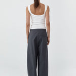 St Agni Relaxed Pleat Pants Iron Glaze
