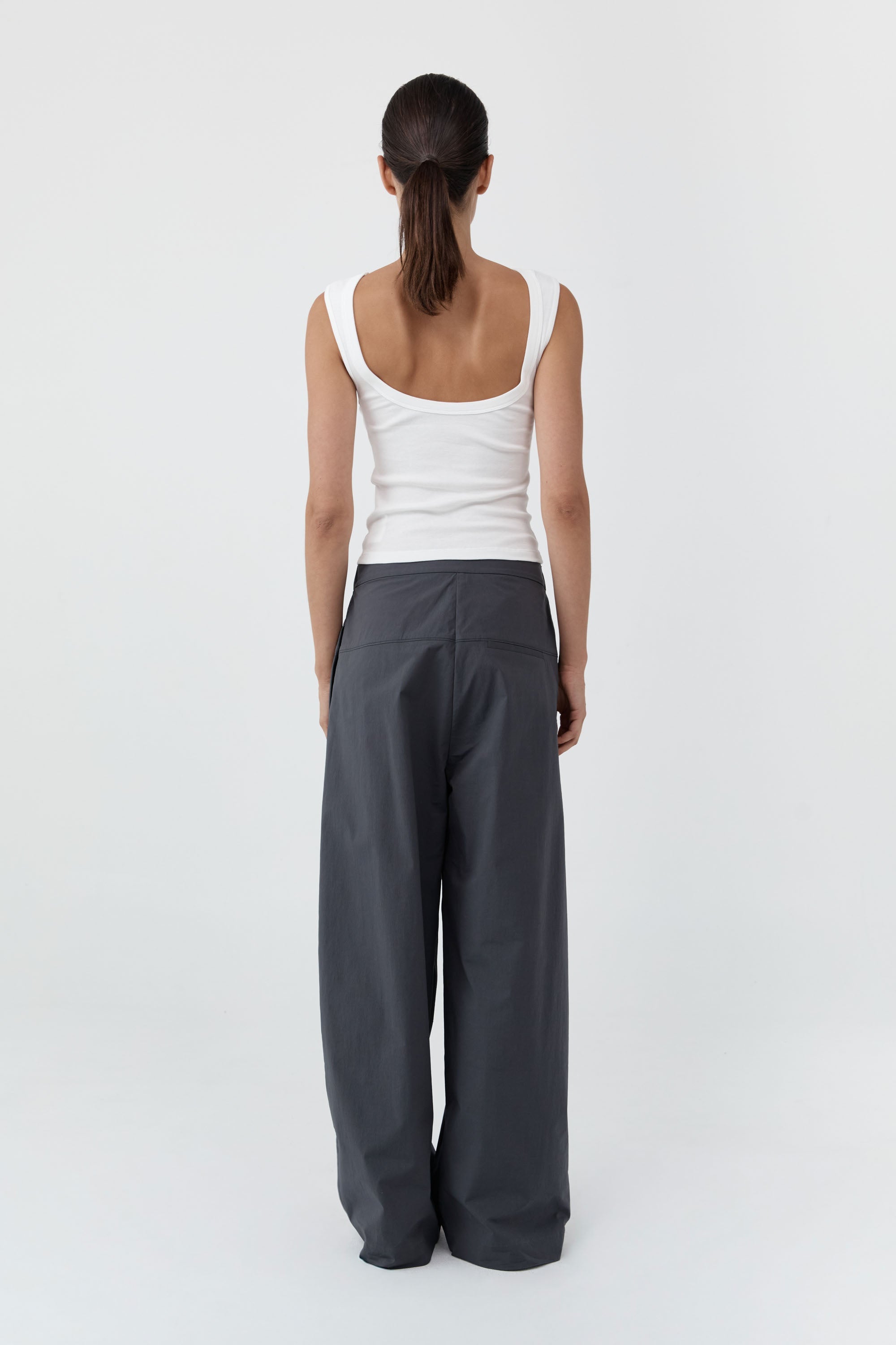 St Agni Relaxed Pleat Pants Iron Glaze