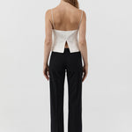 St. Agni Silk Wool Jacquard Cami Talco