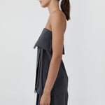 St Agni Strapless Wrap Top Iron Glaze