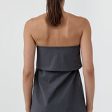 St Agni Strapless Wrap Top Iron Glaze