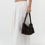 St Agni Suede Woven Envelope Mini Tote Coffee