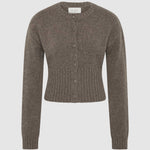 St. Agni Wool Cardigan in Taupe Melange – flat lay product shot | Peggy Concept Store