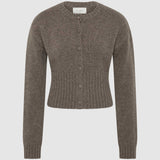 St. Agni Wool Cardigan in Taupe Melange – flat lay product shot | Peggy Concept Store