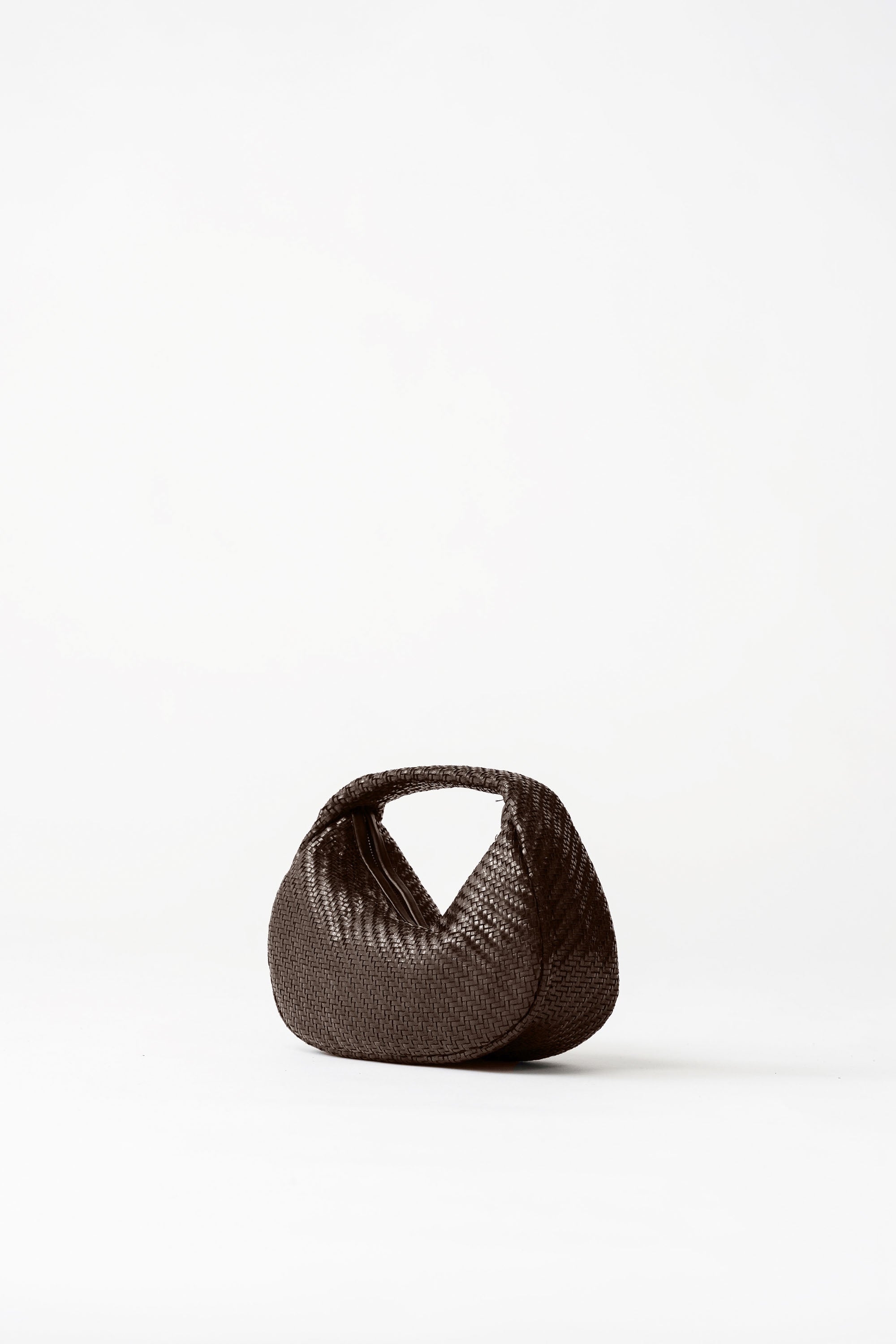St. Agni Woven Mini Bon Bon Bag Coffee