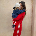 Ziggy Zaza Twin Stripe Terry Pant Rosso