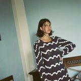 Sara Crochet Dress - Navy