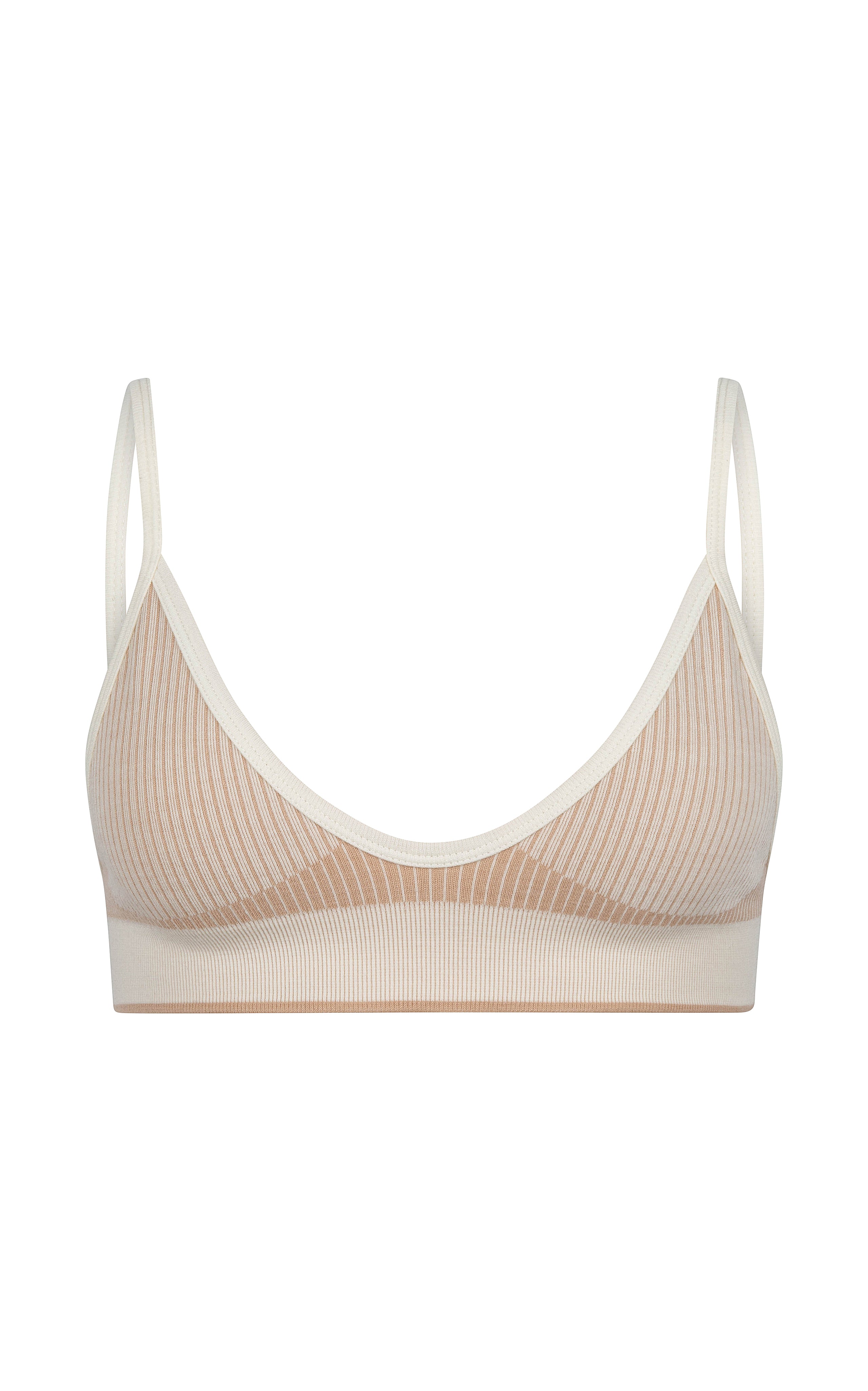 Tri Rib Bralet - Cream and Sandstone – Peggy Concept Store