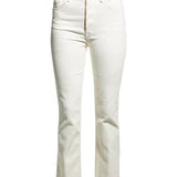 Ankle Tripper Frayed Finish Jeans - Cream