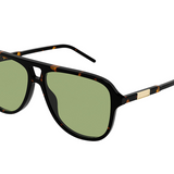 Gucci Havana Pilot Frame Sunglasses